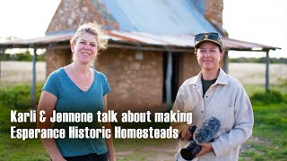 Jennene Riggs and Karli Florisson talk about Esperance Historic Homesteads series for Seeder Futures [upl. by Jamill]