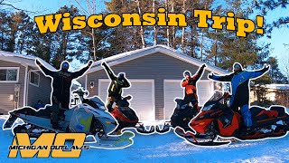 Wisconsin Snowmobile Trail Riding Trip [upl. by Ecnahs]