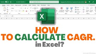 Calculate CAGR in Excel THE SIMPLEST FORMULA METHOD [upl. by Nywnorb227]