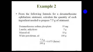 Pharmaceutical calculations Reduction and Enlargement of a formulation [upl. by Rellek]