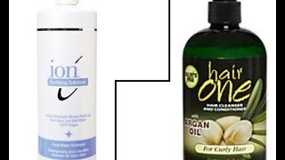 Product Review Ion Hard Water Shampoo Hair One Argan Oil Cleansing Conditioner [upl. by Shumway]