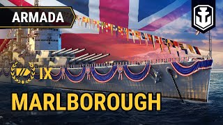 Armada Marlborough — British battleship  World of Warships [upl. by Ahcorb196]