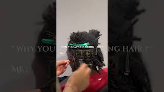 You heaar 😮‍💨🔥😏  locs  crochet  retwist  hairstyle  hair  funny [upl. by Nakre]