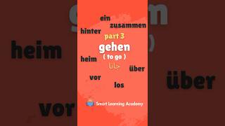 German Vocabulary B1B2gehen mit Präfixe youtubeshorts shorts [upl. by Ehav132]