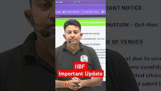 Important update from IIBF ytshorts shortsfeed iibf jaiib2024 [upl. by Ettesus713]