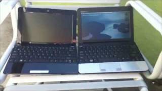 Pixel Qi vs Regular Netbook Screen Indoors outdoors in the sun [upl. by Euqirne]