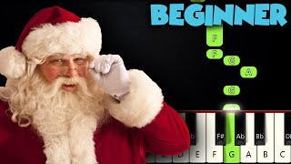 Santa Claus Is Comin To Town  BEGINNER PIANO TUTORIAL  SHEET MUSIC by Betacustic [upl. by Zenger]