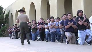 Marine Corps Recruits Participate in San Diego Induction Event [upl. by Greenquist]