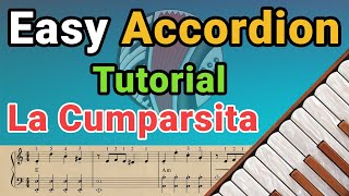 Easy Accordion  Tutorial La Cumparsita [upl. by Enilekaj877]