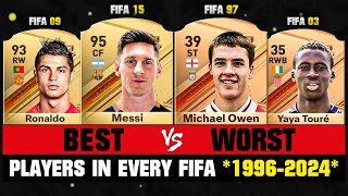 BEST VS WORST Football Players In Every FIFA Game 😱🔥 ft Ronaldo Messi Toure… etc [upl. by Ennaear633]