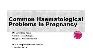 HAEMATOLOGICAL PROBLEMS IN PREGNANCY [upl. by Dougald]