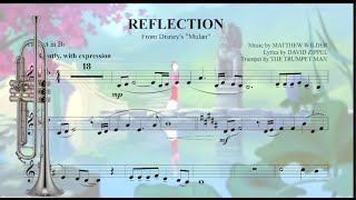 Reflection  Bb Trumpet Sheet Music [upl. by Suhpesoj]