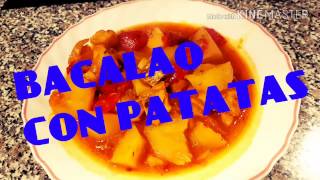 BACALAO CON PATATASRECETA SENCILLA [upl. by Chuu41]