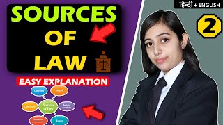 Sources of Law  Indian Law  Hindi  English  Full Lecture by Law Planet [upl. by Rednazxela]