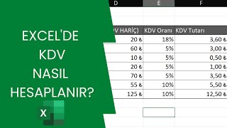 Excelde KDV hesaplama [upl. by Ahcilef]