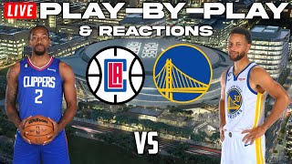 Los Angeles Clippers vs Golden State Warriors  Live PlayByPlay amp Reactions [upl. by Ahsilahs]