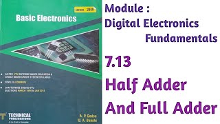 Basic Electronics Engineering  Digital Electronics Fundamentals  Half Adder And Full Adder [upl. by Erastus]