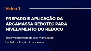 Preparo e aplicação da ARGAMASSA REBOTEC para nivelamento do reboco  REBOTEC [upl. by Submuloc]