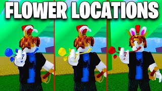 All Flower Locations to get Race V2  Blox Fruits [upl. by Hoffer]