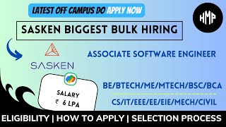 Sasken off campus hiring for freshers  ASE role [upl. by Salinas]