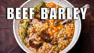 Beef Barley Soup The Best Comfort Food Youll Ever Taste [upl. by Nirrol]