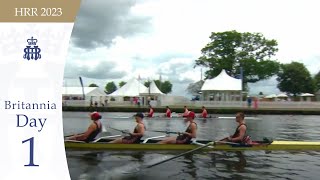 Marlow RC v Thames RC A  Britannia  Henley 2023 Day 1 [upl. by Leahcimrej]