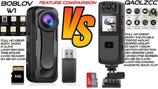 Feature comparison  Boblov W1 or Qaolzcc body camera [upl. by Arolf]