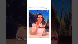 Anne Hathaways humor is unmatched shorts celebrity funny memes fyp viral [upl. by Hairu]