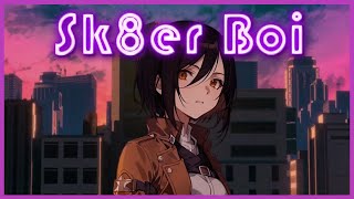 Nightcore  Avril Lavigne  Sk8er Boi rock lyrics [upl. by Sher]