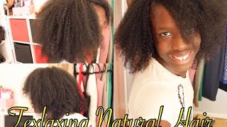 Texlaxing 100 Natural Hair Tutorial Before amp After [upl. by Aicelef]