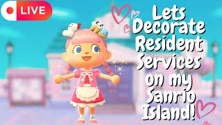 Lets Decorate Resident Services on my SanrioKidcore Island Animal Crossing New Horizons [upl. by Einohtna]