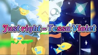 Just right  Tessa Violet dan harrison b remix lyrics  Sunshine by Unzor Geometry Dash [upl. by Onilatac942]