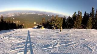 31122012 Skiing down Yastrebets Express at Borovets right side [upl. by Uile]