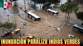 MéxicoCDMX cubierta agua Transporte detenido Indios Verdes linea metro colapsada [upl. by Elokkin]