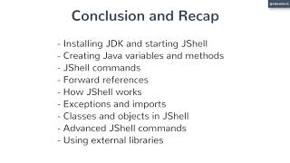 JShell Basics 18  Conclusion [upl. by Bernat]