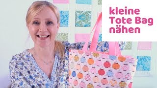 Tasche nähen Anfänger  Kleine Tote Bag nähen  einfache Tasche nähen Nähanleitung [upl. by Eihpos408]