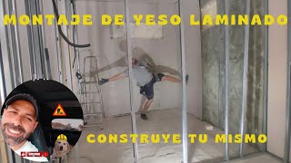 como montar yeso laminado fácil drywall costruccion comotrabajardrywall [upl. by Eiramyma]