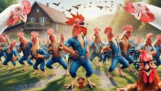 Funny Chicken Song And Roosters Dancing Original The Hens Song amp Chicken Dancing 2024  murgi song [upl. by Drof]