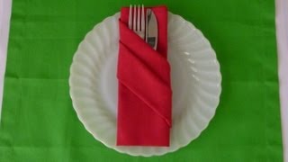 Napkin Folding  Buffet Pouch [upl. by Koosis]