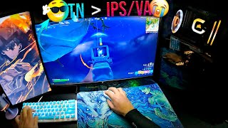 ENGANARAM sua PERCEPÇÃO sobre MONITORES  TN é PIOR que IPSVA 144hz240hz280hz360hz Fortnite [upl. by Stila93]