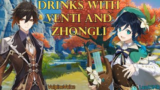 Having Drinks with Venti and Zhongli Genshin ASMR Roleplay Ft VulpineVoice [upl. by Savior302]