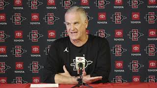 SDSU MENS HOOPS DUTCHER PREVIEWS SEASON OPENER VS UCSD [upl. by Keely]