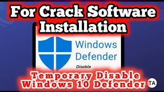 How to disable windows defender in windows 10 [upl. by Anaerb]