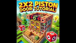 How to Build a 2x2 Redstone Piston Door in Minecraft  Easy StepbyStep Guide [upl. by Persian984]