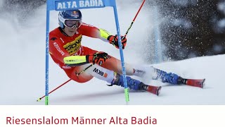 Ski Alpin Mens giant Slalom II Alta Badia 2run Highlights 2023 [upl. by Pytlik]