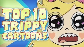 Top 10 TRIPPYPSYCHEDELIC Moments in Cartoons [upl. by Nikral]