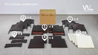 How to assemble Wisteria Lane 5 piece Patio Dining SetKX13BN13GR [upl. by Gitel]