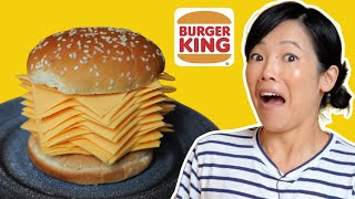 Burgers Kings Real Cheese Burger at Home [upl. by Lemar]