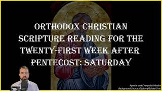 Twentyfirst Week After Pentecost Saturday  Romans 1011112 amp Matthew 9913  Nov 16 2024 [upl. by Irolam]