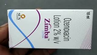 Zimba Lotion  Ozenoxacin Lotion 2WV Uses  Zimba Lotion uses Side effects benefits Review Hindi [upl. by Gelasias]